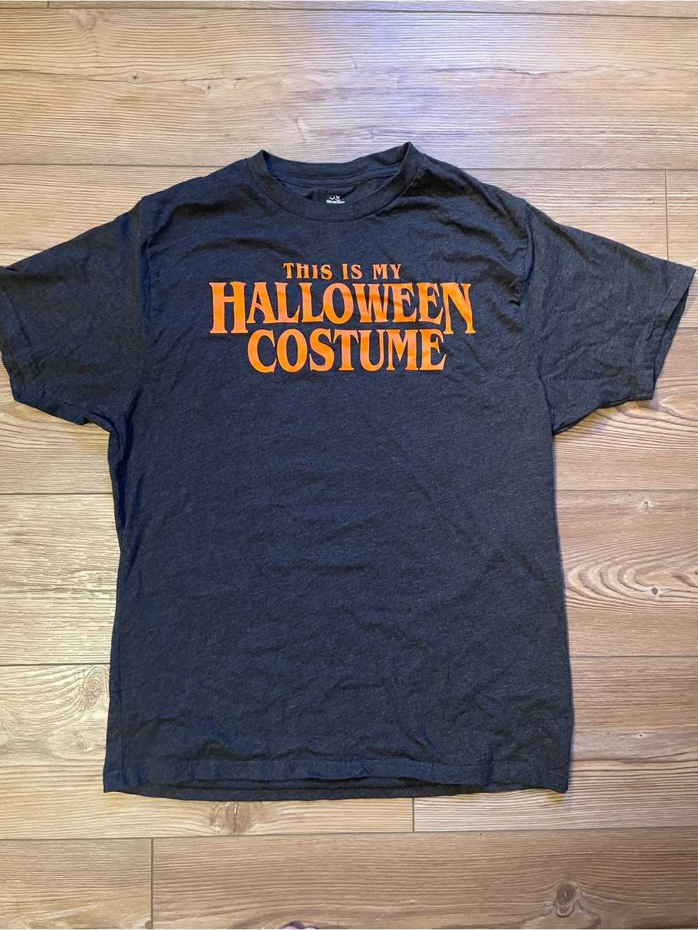 Celebrate Black Short Sleeve Tee with Orange Halloween Print
